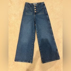 NWOT Zara Front Pocket Wide Leg Jeans Size 0 / 25